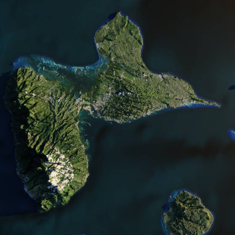 La Guadeloupe vue du ciel