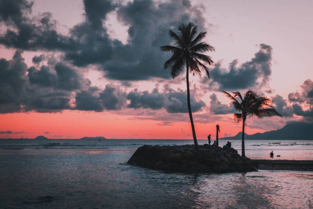 Coucher de soleil sur la Guadeloupe