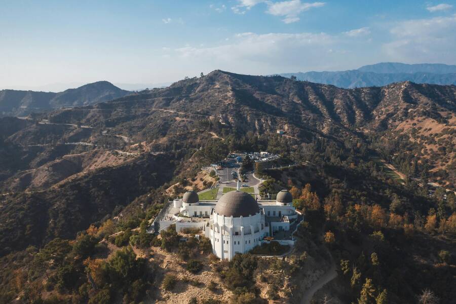 Vue du ciel de l'observatoire Griffith