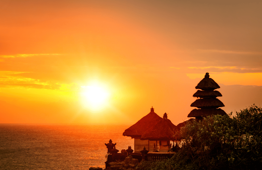 Coucher de soleil à Tanah Lot