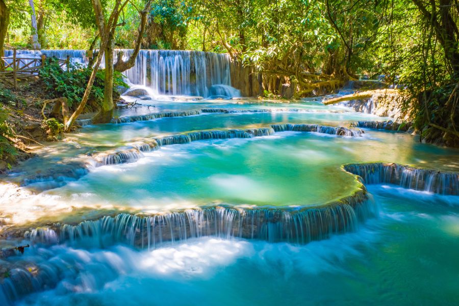 Kuang Si Waterfall, Luang Prabang, Laos  en janvier