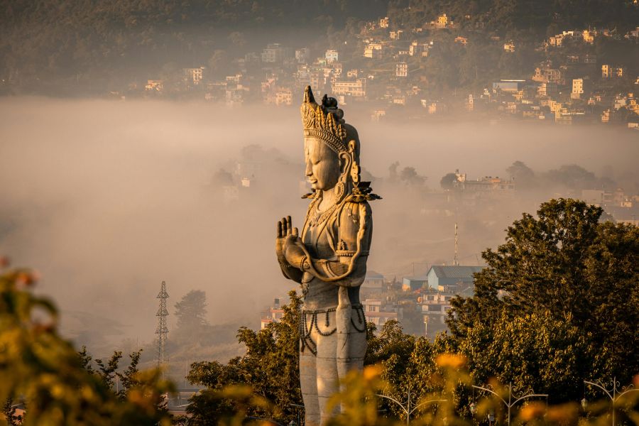 Le parc Manjushree, à Katmandou.