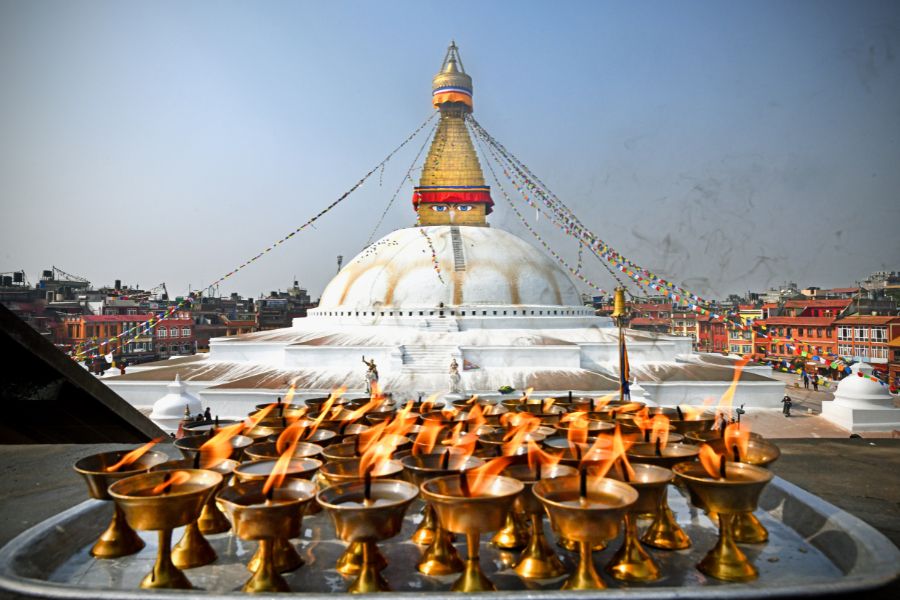 Stupa de Boudhanath, le lieu le plus spirituel de Katmandou.