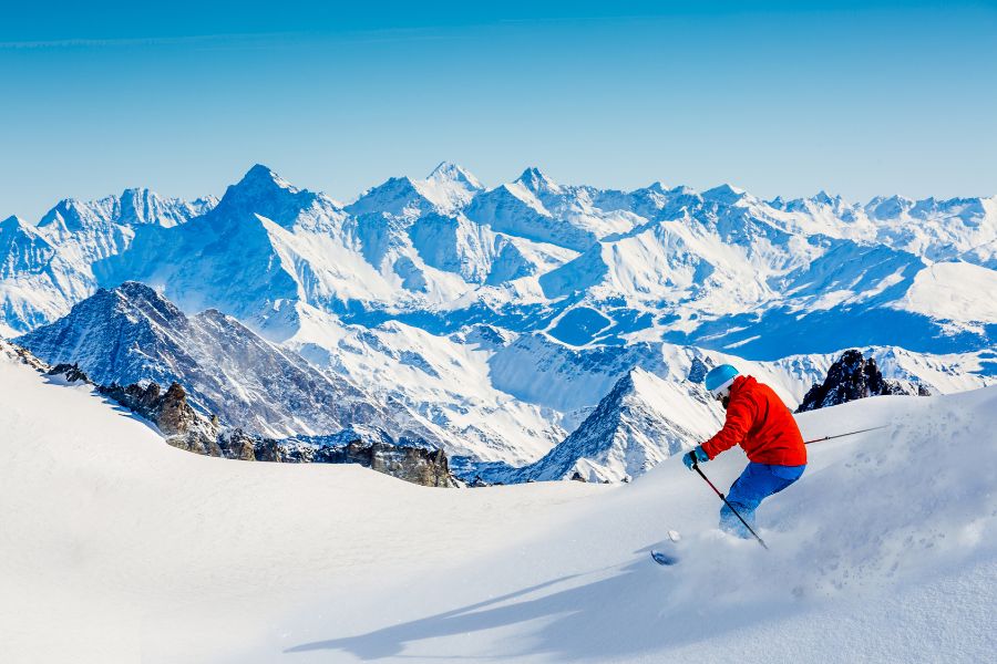 Panorama des Grandes Jorasses et du Dent du Géant d'Aiguille du Midi