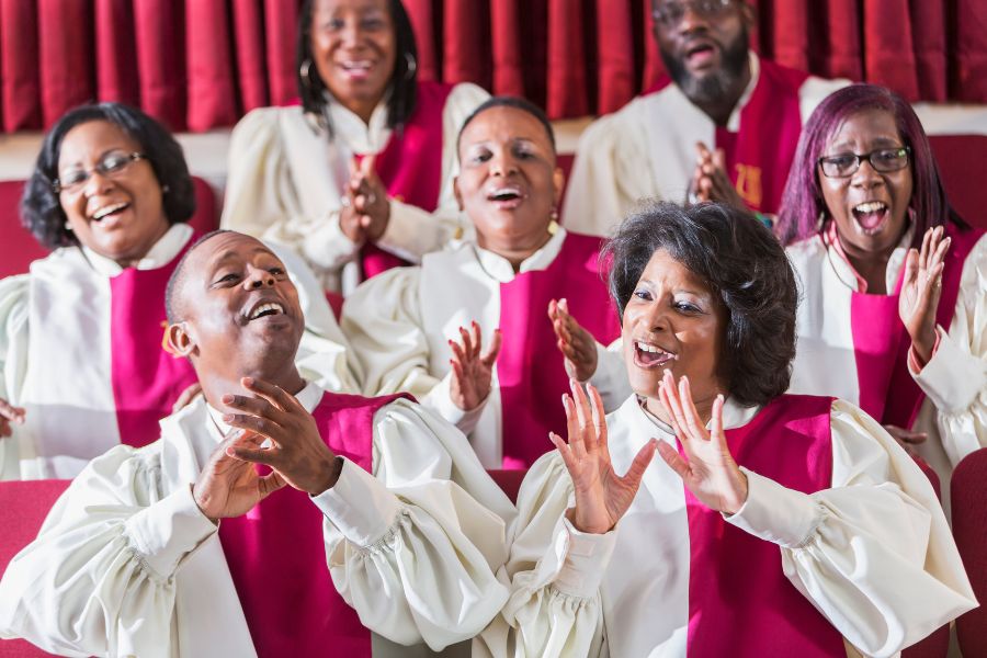 Chorale gospel en costume