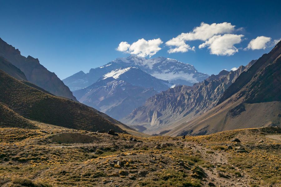 Vue sur le mont Aconcagua