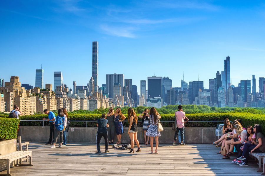 Vue depuis le toit du Metropolitan Museum of Art