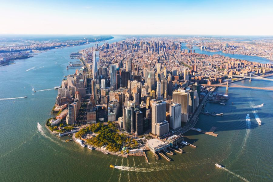 Vue aérienne sur Manhattan