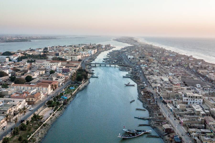 Vue aérienne de Saint-Louis
