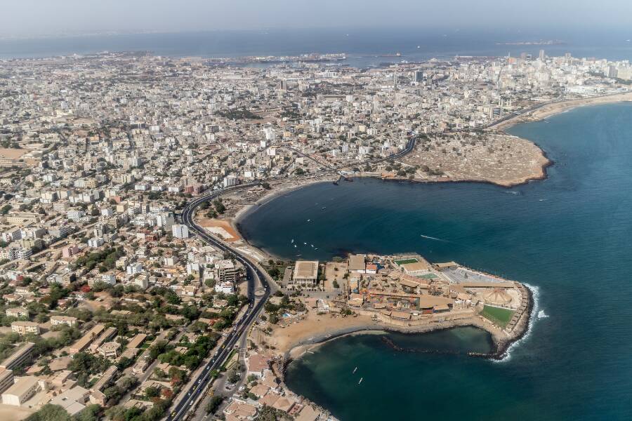 Vue aérienne de Dakar