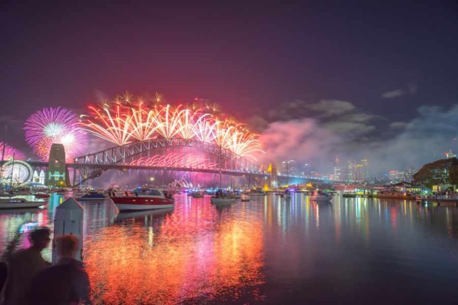 Feux d'artifice sur le Harbour Bridge, Sydney