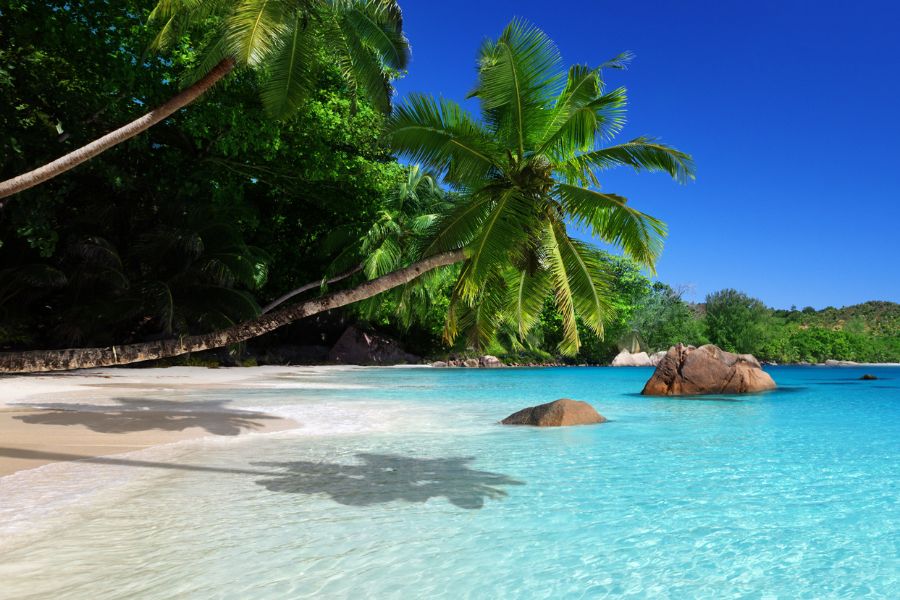 Plage de Praslin, Seychelles