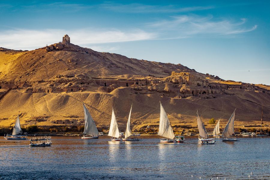 Golden hour sur le Nil, Égypte