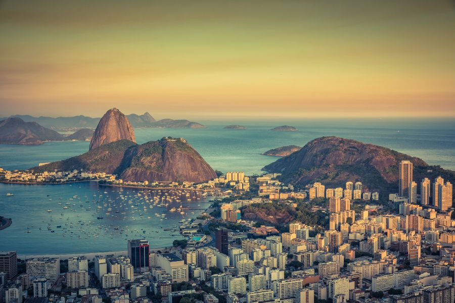 Coucher de soleil à Rio de Janeiro, Brésil